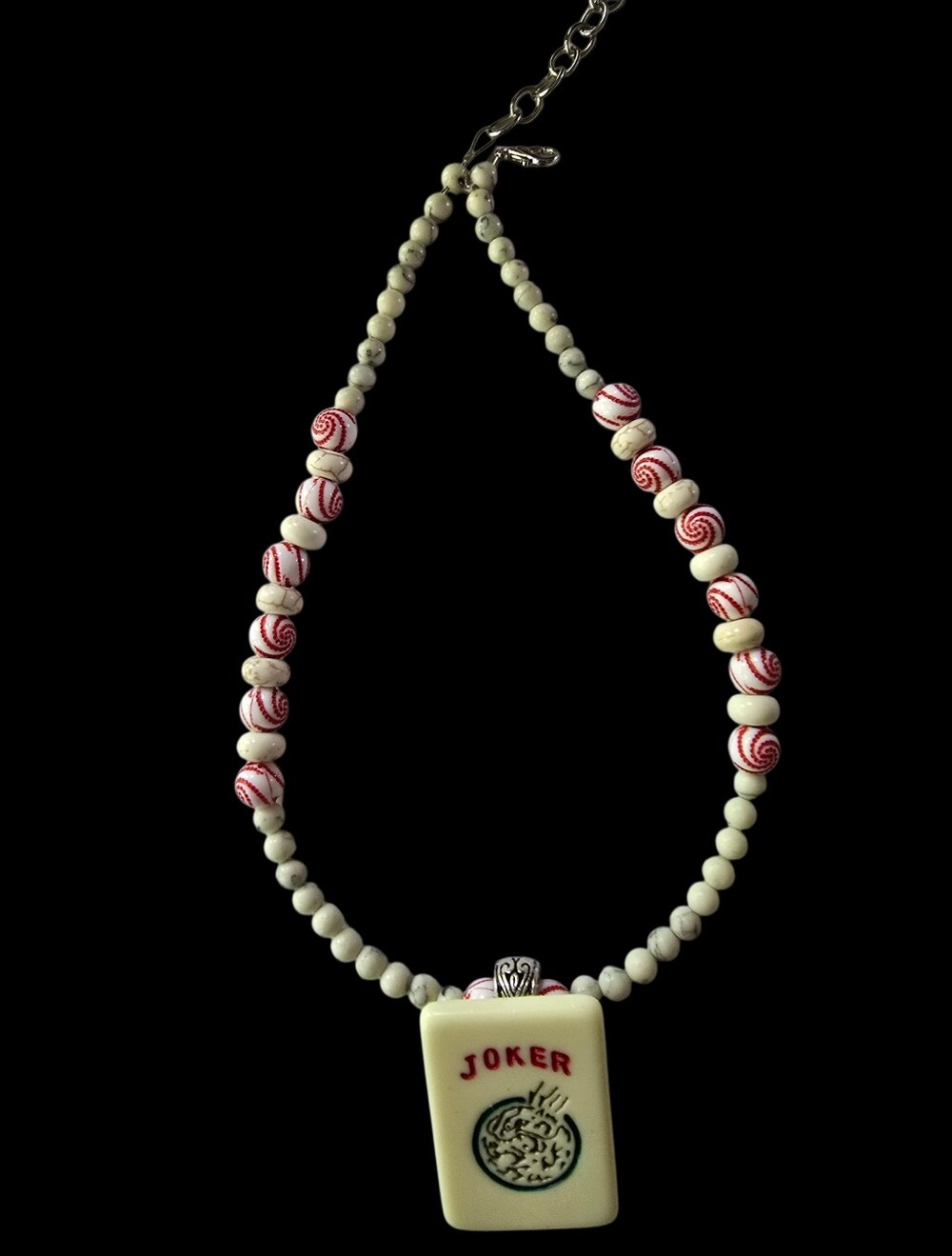 MAHJONG DESIGNER LUCKY JOKER BEADED ORIGINAL DESIGN ADJUSTABLE  16 TO 23...